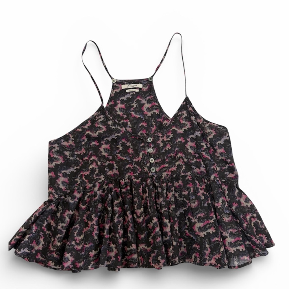 Isabel Marant Etoile Floral Dark Gray and Pink camisole size 40/Medium
